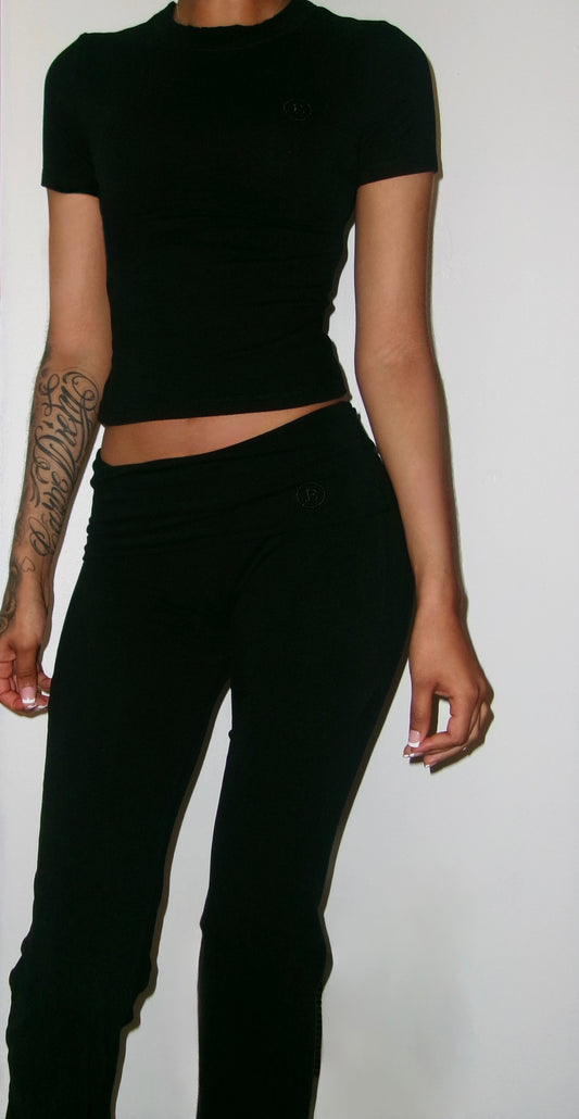 Black Ease Flare Set